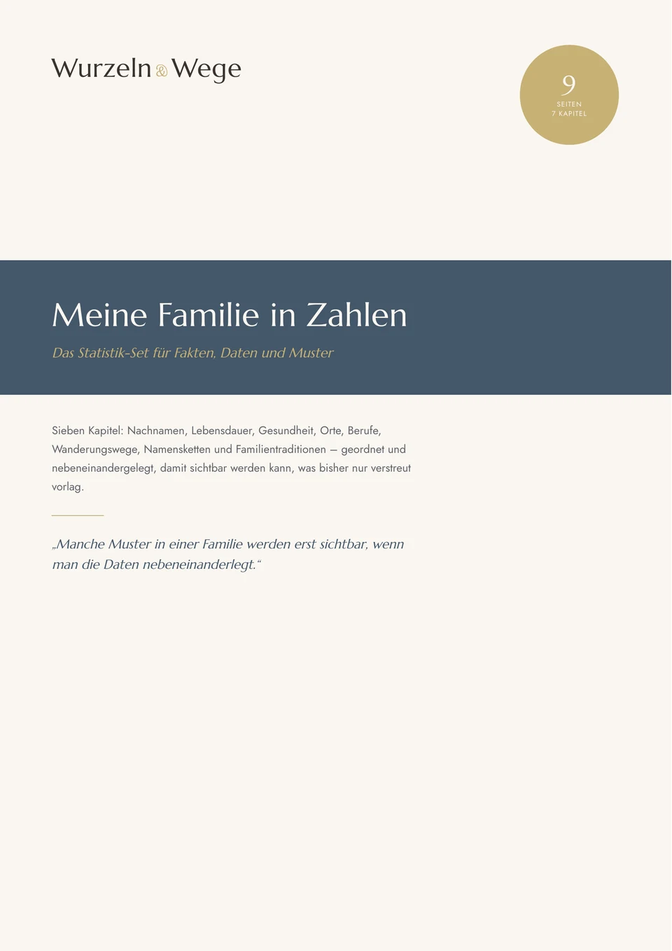 Cover von „Meine Familie in Zahlen“